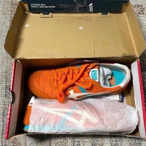 Serrano Habanero/Birch Leather Sneakers in Habanero Red & Birch